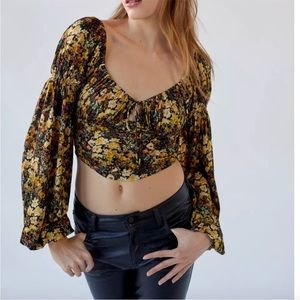 NWOT UO Noelle Open Back Crop Top